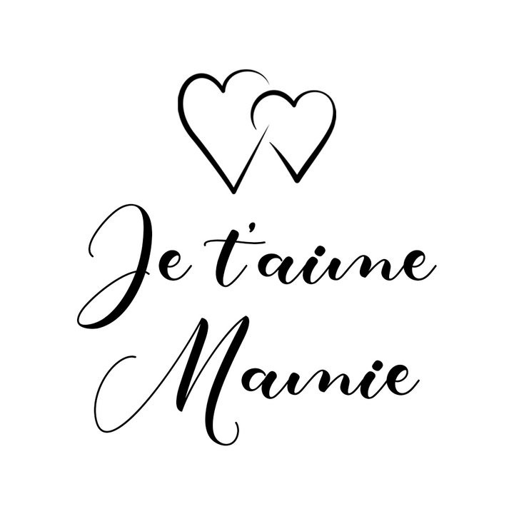 Verre gravé - Je t'aime Mamie