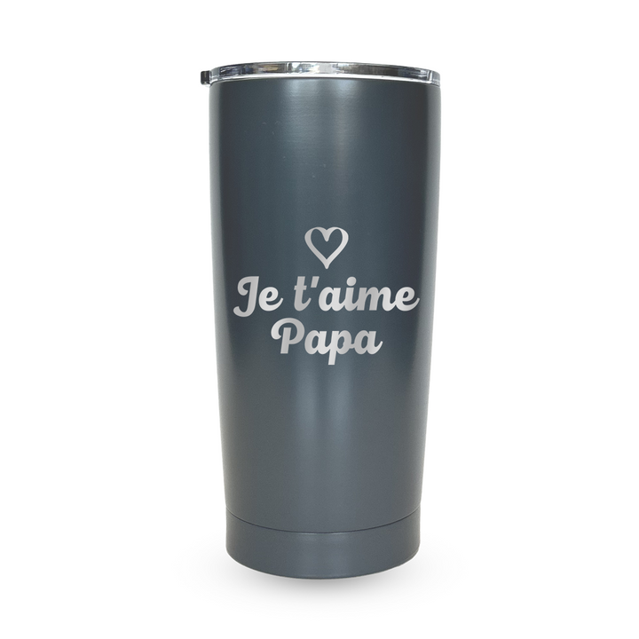 Verre gravé - Je t'aime Papa