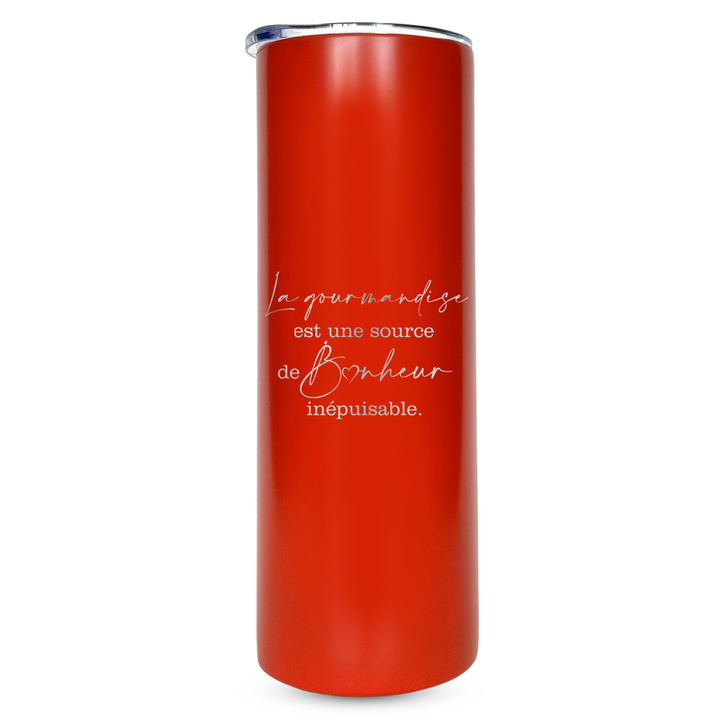 Verre gravé - La gourmandise, source de Bonheur inépuisable