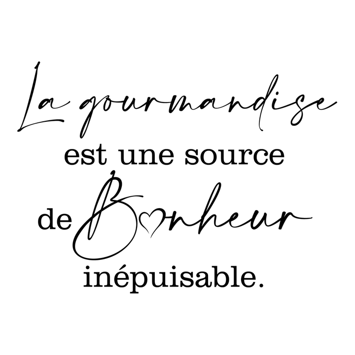 Verre gravé - La gourmandise, source de Bonheur inépuisable