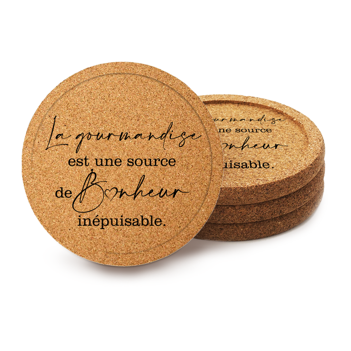 Verre gravé - La gourmandise, source de Bonheur inépuisable