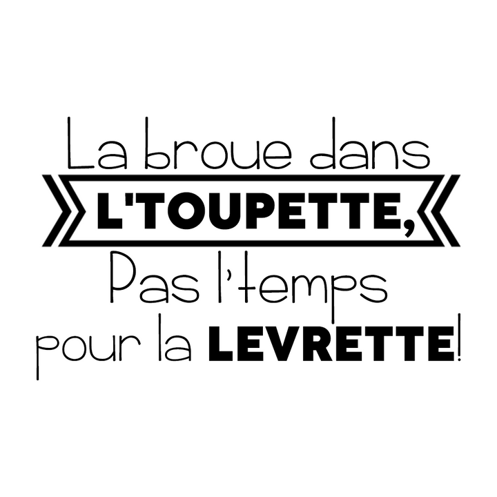 Verre gravé - La broue dans l'toupette, pas l'temps pour la levrette!