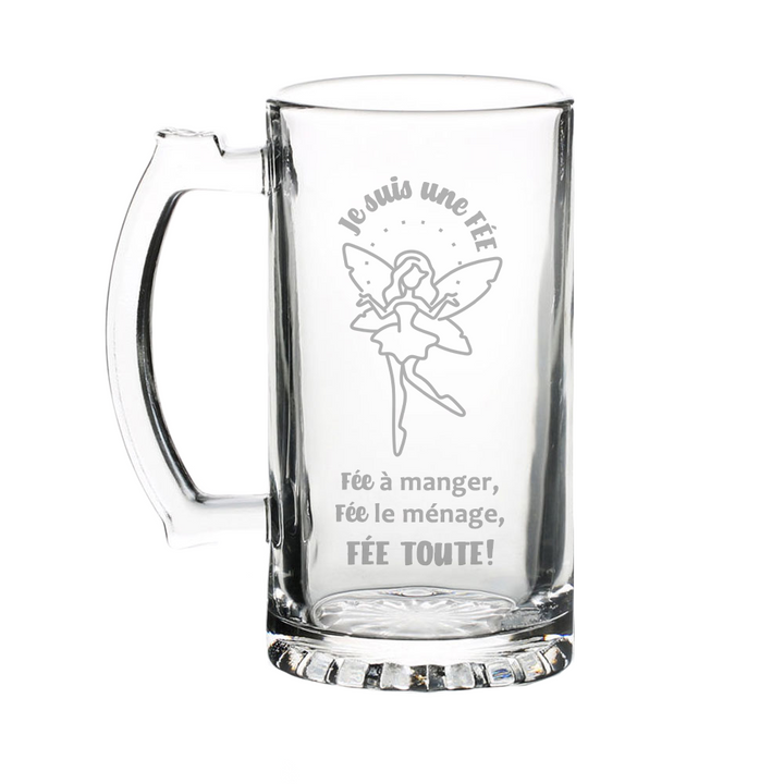 Verre gravé - La fée TOUTE