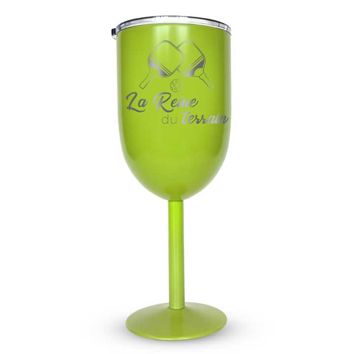 Verre gravé - La Reine du terrain