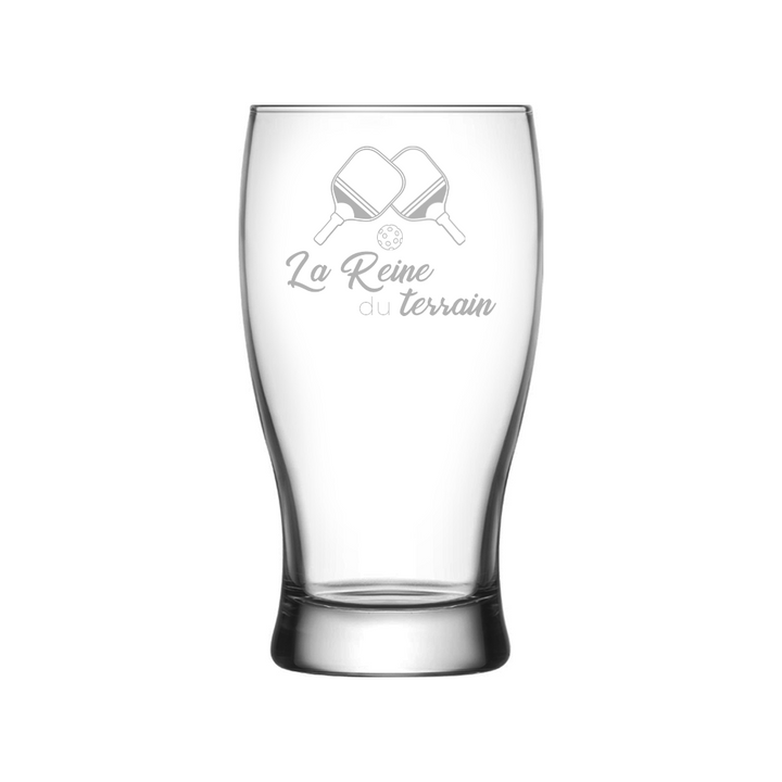Verre gravé - La Reine du terrain