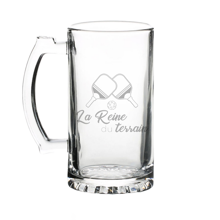 Verre gravé - La Reine du terrain