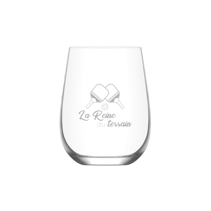 Verre gravé - La Reine du terrain