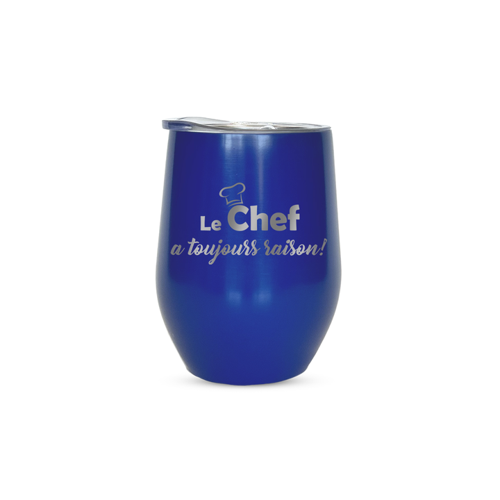Verre gravé - Le Chef a toujours raison