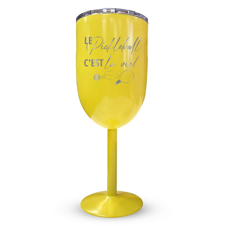 Verre gravé - Le Pickleball c'est la vie