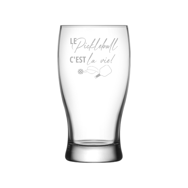 Verre gravé - Le Pickleball c'est la vie