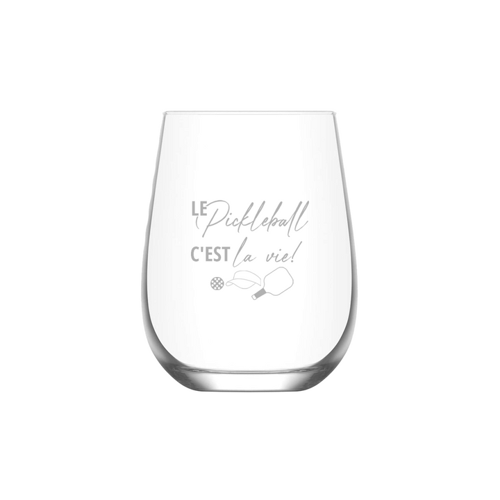 Verre gravé - Le Pickleball c'est la vie