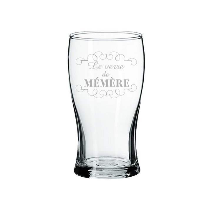 Verre gravé - Le verre de mémère