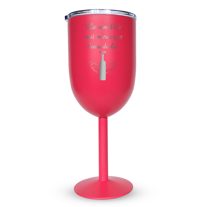 Verre gravé - Le vin d'ici