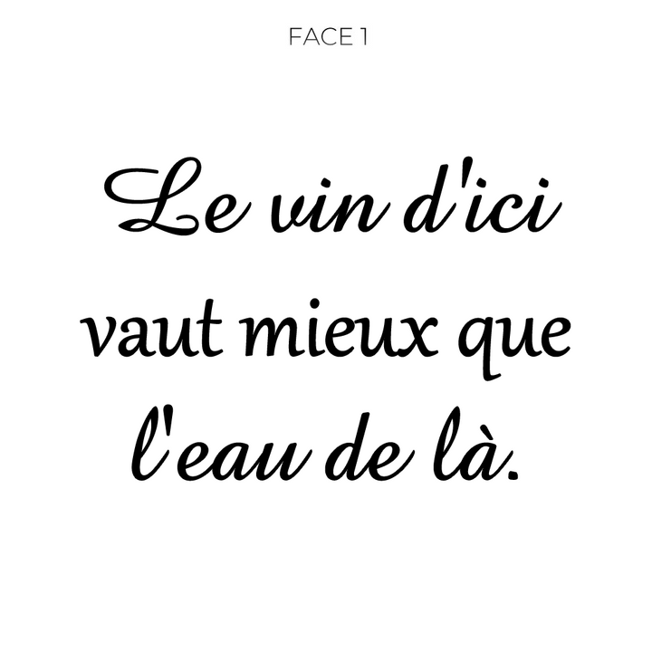 Verre gravé - Le vin d'ici