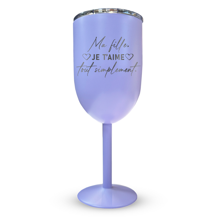 Verre gravé - Ma fille, je t'aime tout simplement