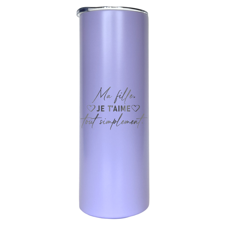 Verre gravé - Ma fille, je t'aime tout simplement