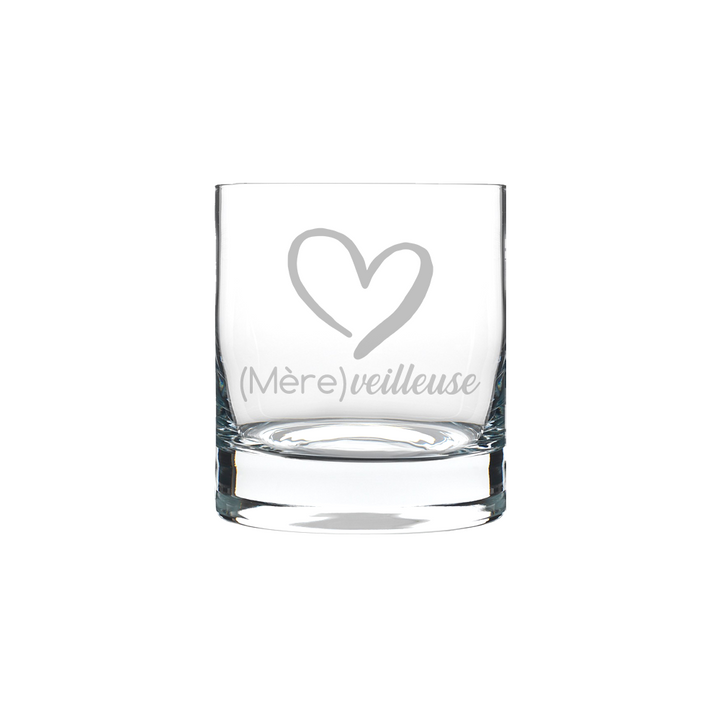 Verre gravé - (Mère)veilleuse