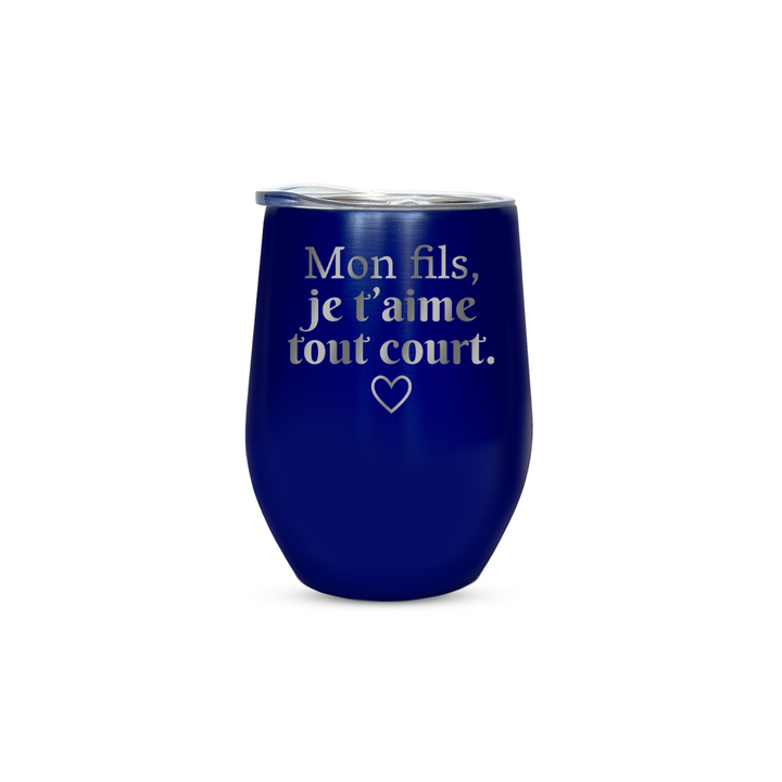 Verre gravé - Mon fils, je t'aime