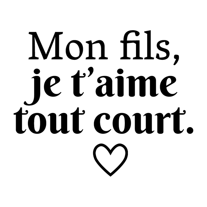 Verre gravé - Mon fils, je t'aime