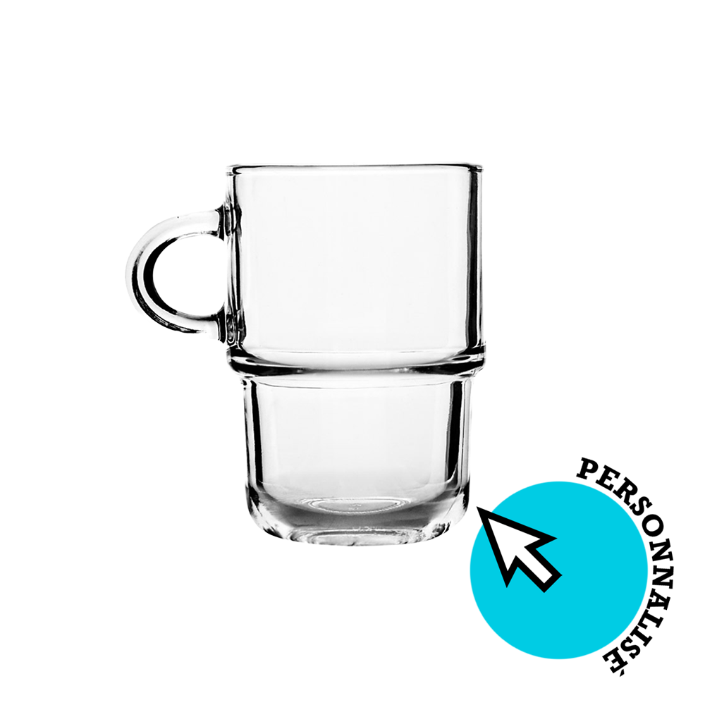 Mug à café 12 oz en verre personnalisable