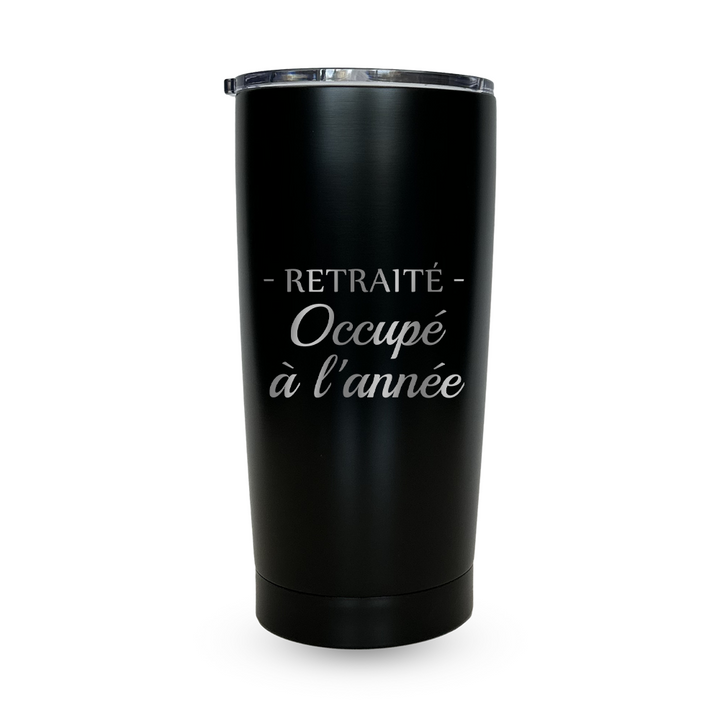 Verre gravé - Retraité Occupé à l'année