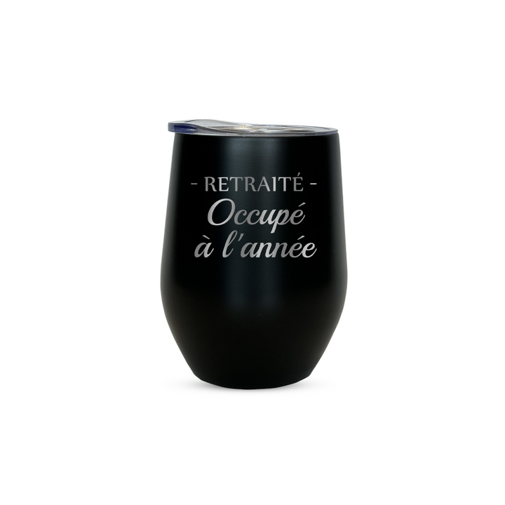 Verre gravé - Retraité Occupé à l'année