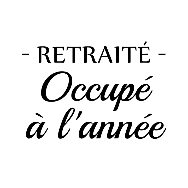 Verre gravé - Retraité Occupé à l'année