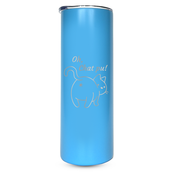 Verre gravé - Oh, Chat pu