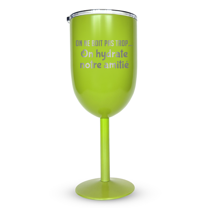 Verre gravé - On hydrate notre amitié