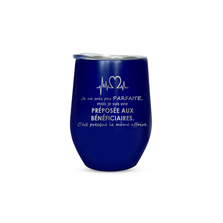 Verre gravé - Préposée aux bénéficaires