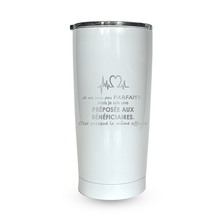 Verre gravé - Préposée aux bénéficaires