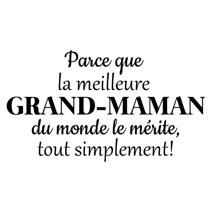 Verre gravé - Parce que Grand-Maman