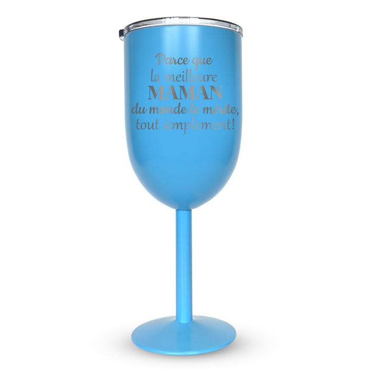 Verre gravé - Parce que la meilleure Maman