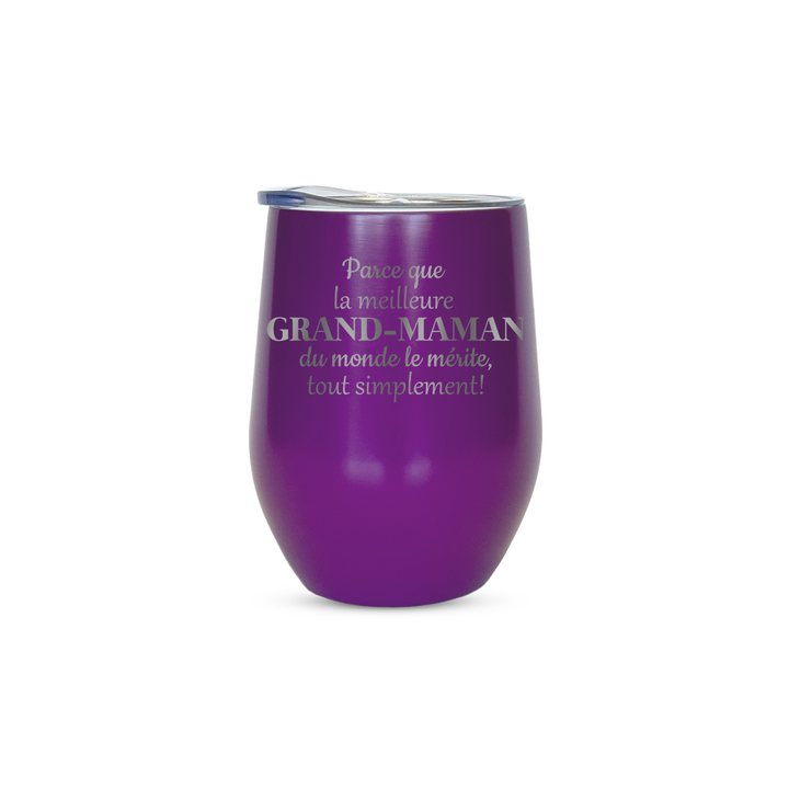 Verre gravé - Parce que Grand-Maman