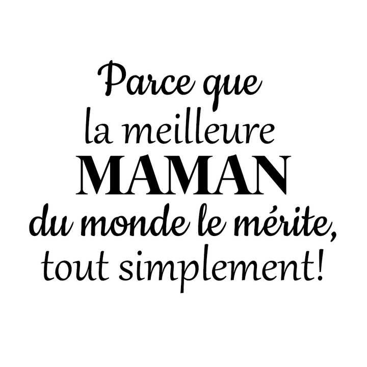 Verre gravé - Parce que la meilleure Maman