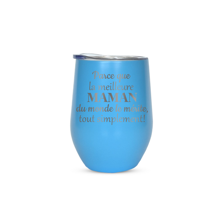 Verre gravé - Parce que la meilleure Maman