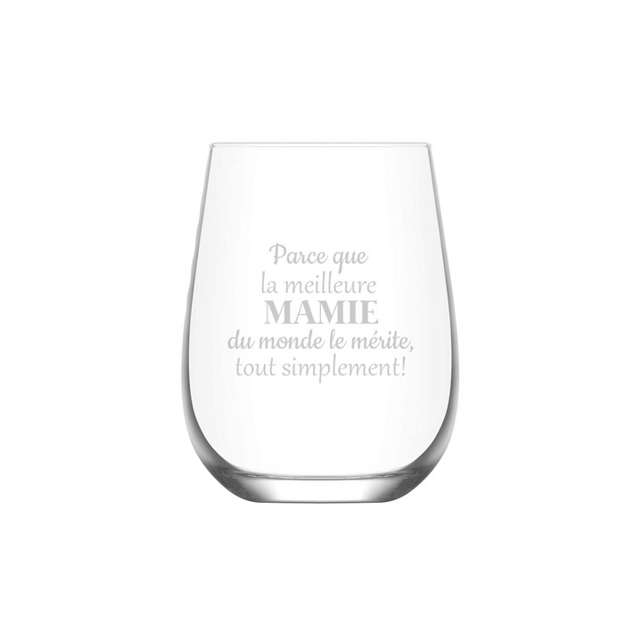 Verre gravé - Parce que la meilleure Mamie