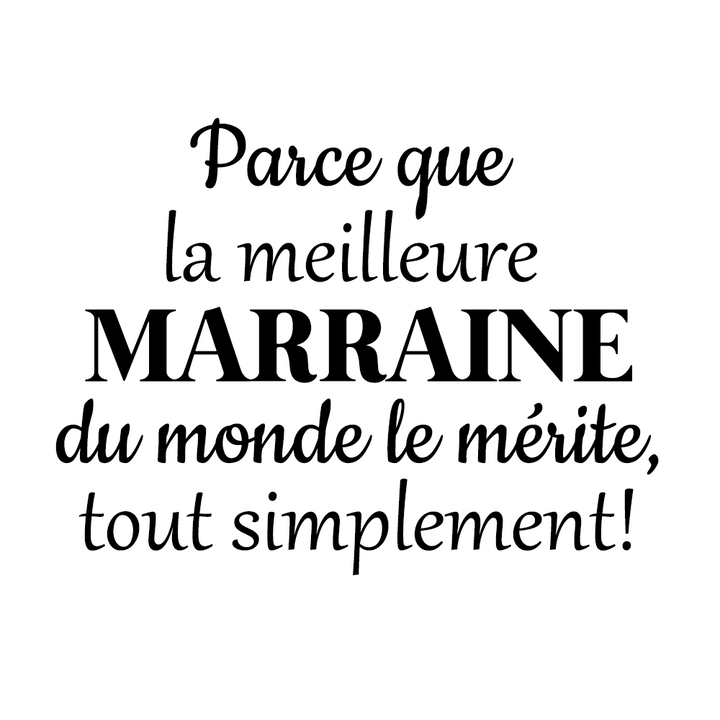 Verre gravé - Parce que la meilleure Marraine