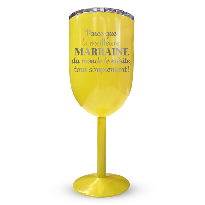 Verre gravé - Parce que la meilleure Marraine