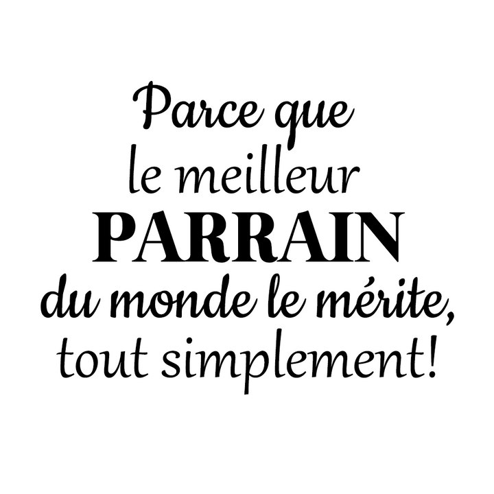 Verre gravé - Parce que le meilleur Parrain