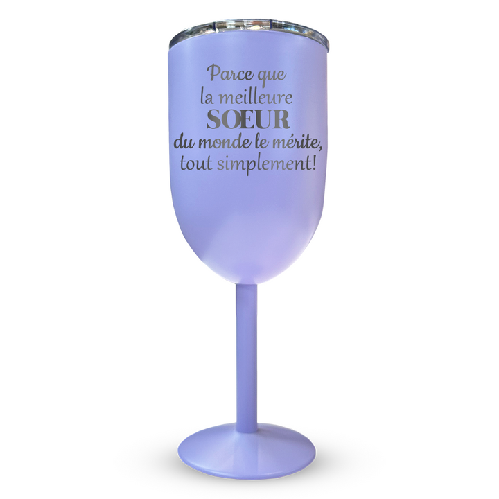 Verre gravé - Parce que la meilleure soeur
