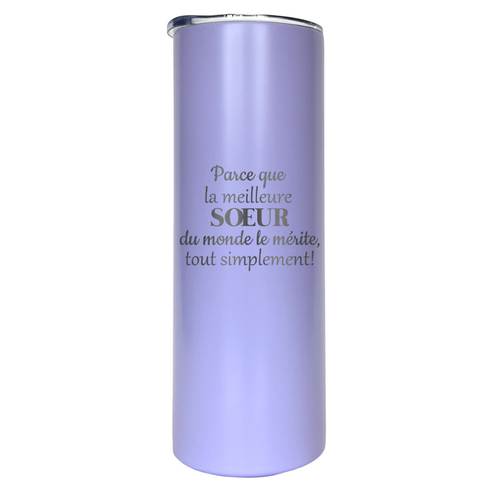 Verre gravé - Parce que la meilleure soeur