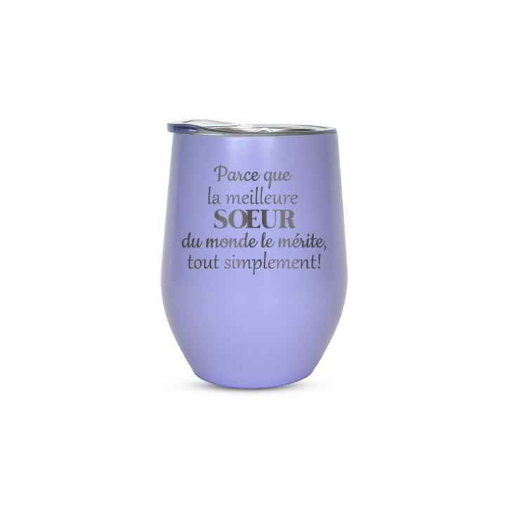 Verre gravé - Parce que la meilleure soeur