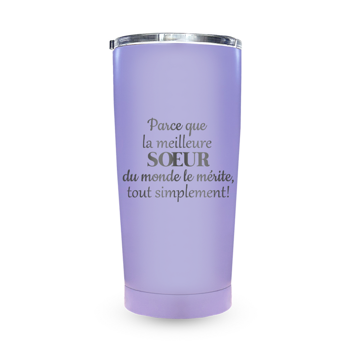 Verre gravé - Parce que la meilleure soeur