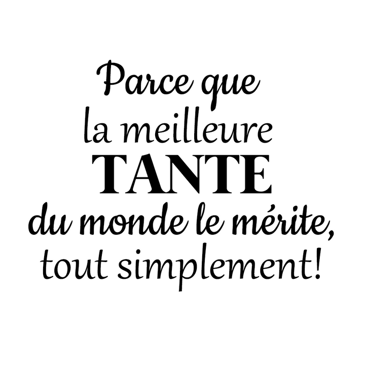 Verre gravé - Parce que la meilleure tante