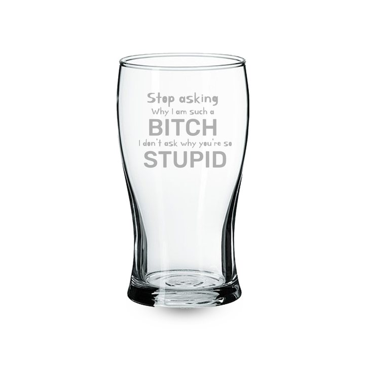 Verre gravé - Stop asking why