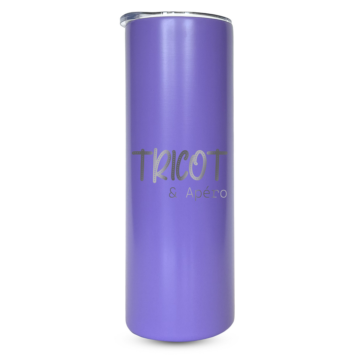 Verre gravé - tricot & apéro