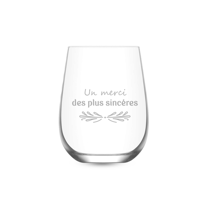 Verre Gravé - Merci sincère