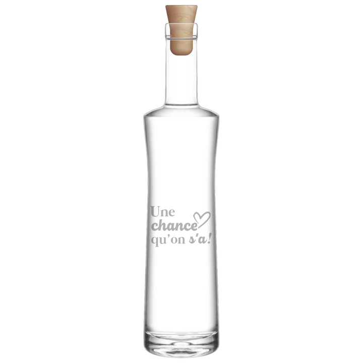 Verre gravé - Une chance qu'on s'a!