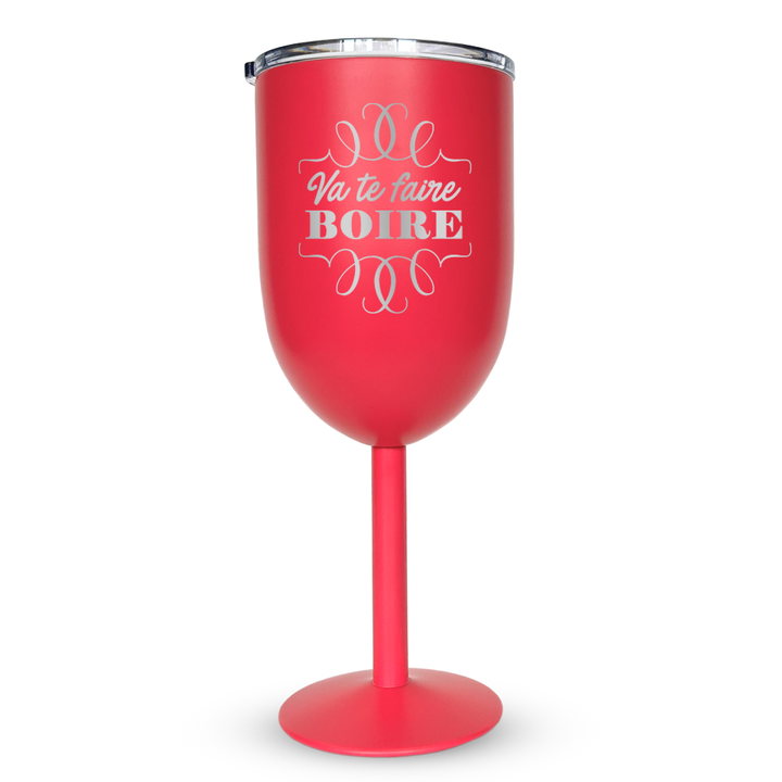 Verre gravé - Va te faire boire